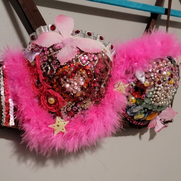 Hand made Festival top/bra Or Mermaid Costume Cosplay - Picture 3 of 7